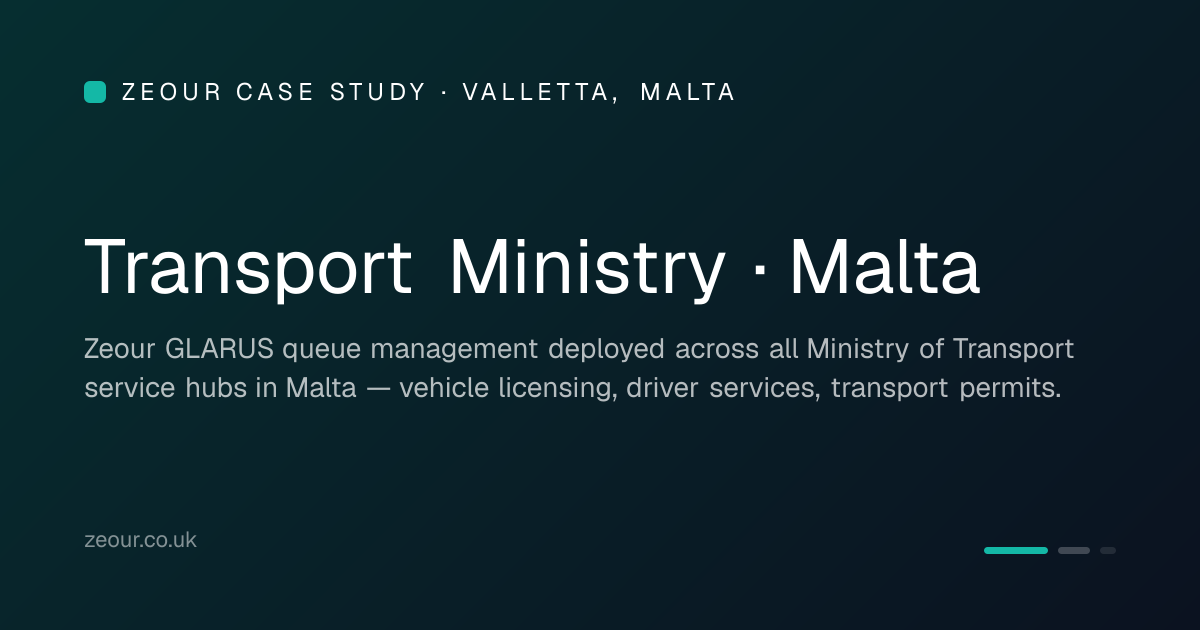 Ministry of Transport Malta — Queue Deployment | Zeour